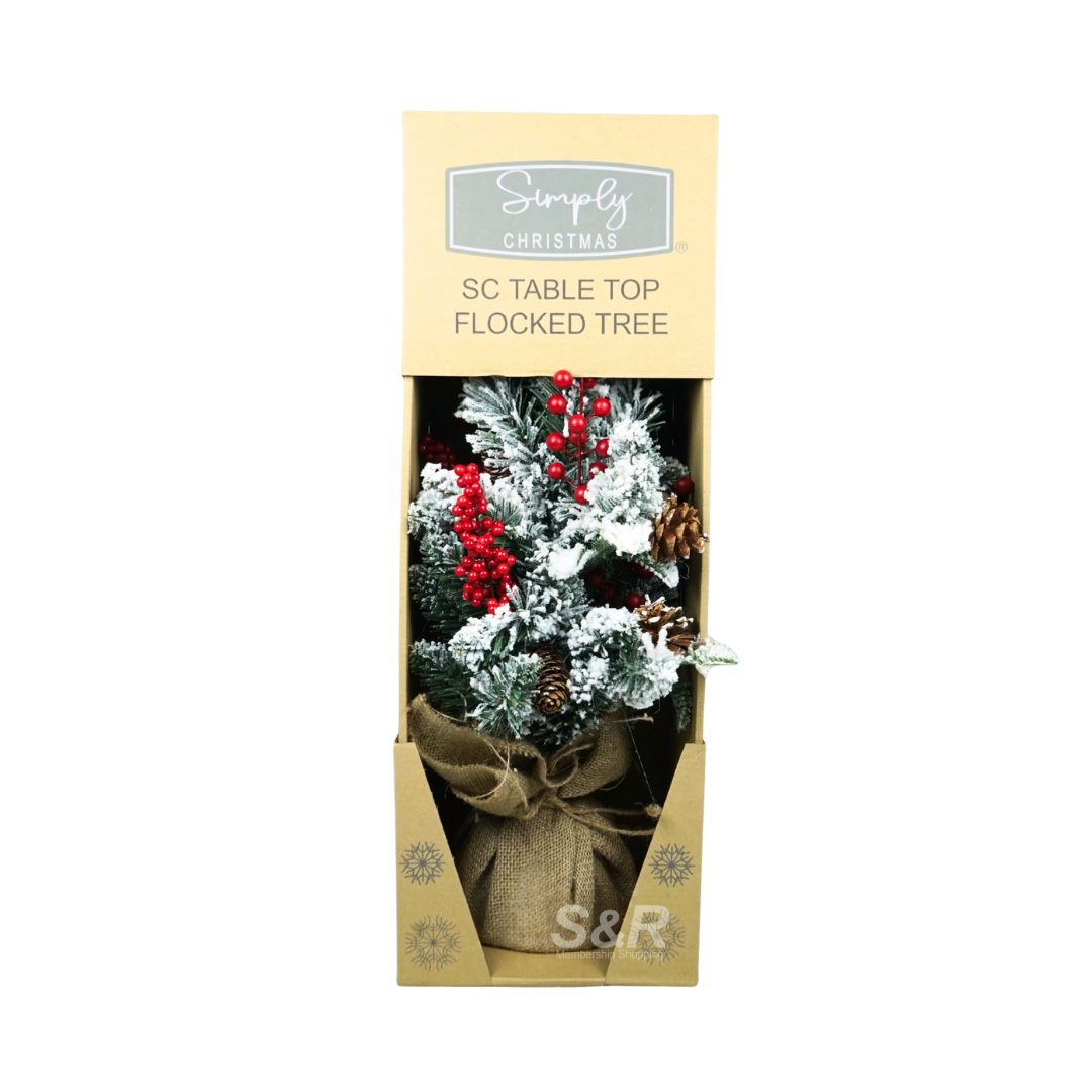 Simply Christmas Table Top Flocked Tree